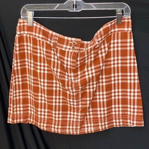 Olde School Brand burnt orange & white mini skirt Texas Longhorns school spirit